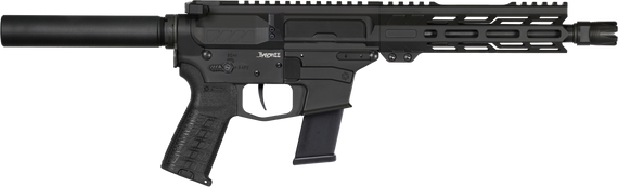 CMMG 45A790FAB Banshee MKG 45 ACP 13+1 8" Black Nitride Medium Taper Threaded Barrel, EML 7" M-LOK Handguards, Black Armor Cerakote Aluminum Picatinny Rail Receiver, Pistol Tube, CMMG Zeroed Grips 166374