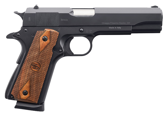 Charles Daly 440169 1911 Field Grade 9mm Luger 10+1, 5" Stainless Steel Barrel, Black Serrated Steel Slide, Black Steel Frame w/Beavertail, Walnut Diamond Checkered Grip 152751