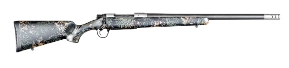 Christensen Arms 8010632200 Ridgeline FFT 7mm PRC 3+1 22" Carbon Fiber/Threaded Barrel, Burnt Bronze Cerakote Rec, Green with Black/Tan Accents Stock 151306