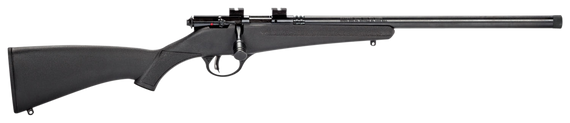 Savage Arms 13834 Rascal FLV-SR Youth 22 LR 1rd 16.12" Matte Blued Heavy Barrel, Matte Blued Carbon Steel Receiver, Black Synthetic Stock, Right Hand 104508