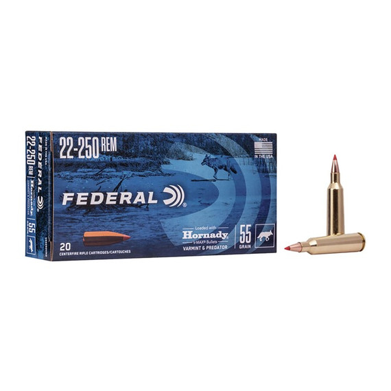 22-250 REMINGTON 55GR V-MAX 20/BOX 100054115