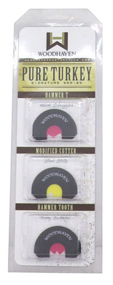 WOODHAVEN CUSTOM CALLS PURETURKEY 3-PACK MOUTH CALLS WH510