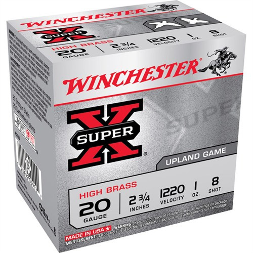SUPER-X 20 GAUGE 2-3/4'' 1 OZ #8 SHOT 25/BOX 105202915