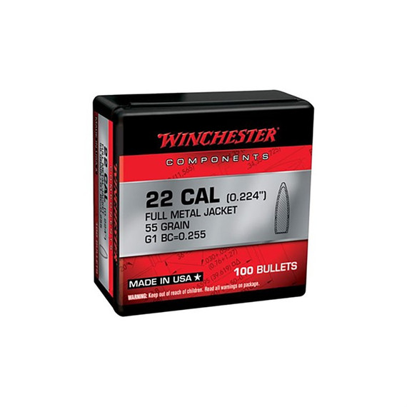 22 CALIBER (0.224'') 55GR FULL METAL JACKET 100/BOX 105004644