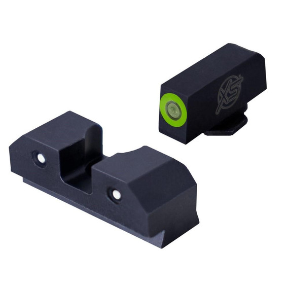 XS Sights R3D Night Sights Set for Glock 42/43/43x/48 Green Bulk 20/ct AQGLR014P6GBULK