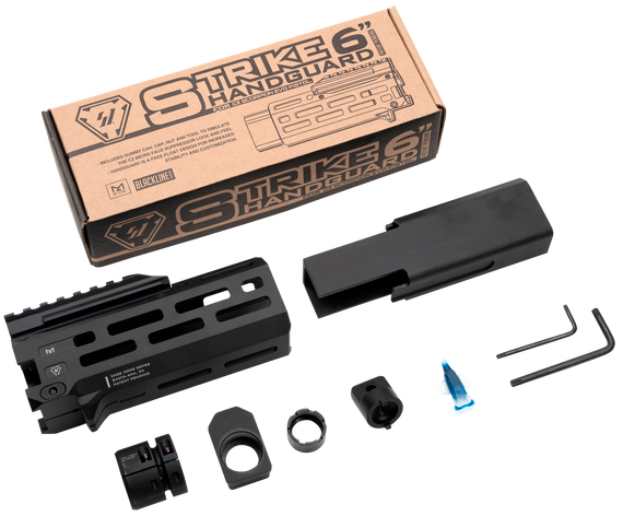 Strike Industries CEVO-HG-6-BK Strike  6" M-Lok Black Aluminum with Faux Suppressor for CZ Scorpion EVO (7.72" Barrel Length) 144020