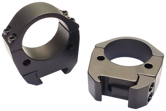 Talley TMS35L Modern Sporting  Black Anodized Aluminum 35mm Tube Low Picatinny Rail 0 MOA 154564