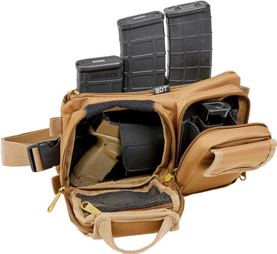 BULLDOG BDT DELUXE SATCHEL GOBAG/WAIST PACK W/MOLLE TAN BDT403T