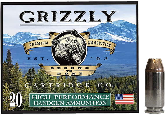 Grizzly Ammo GC4SW4   40S&W 180gr Jacketed Hollow Point 20 Per Box/10 Case 179681