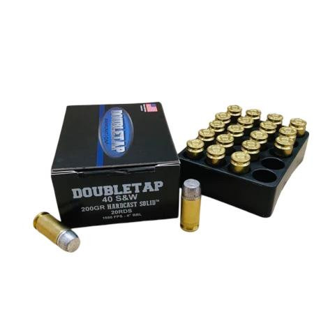 Double Tap Hardcast Solid Handgun Ammunition .40 S&W 200gr HC 1050 fps 20/ct DT40200HC