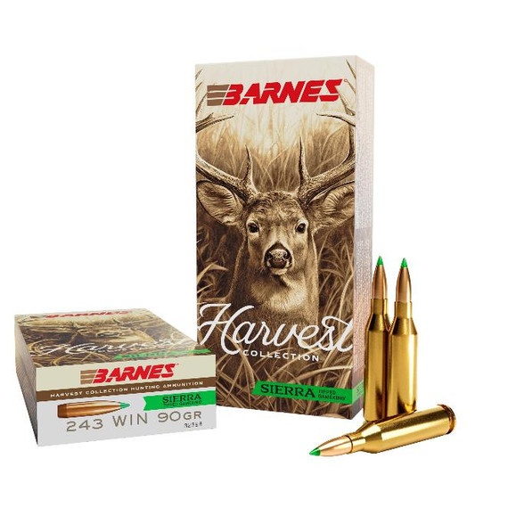 Barnes Harvest Sierra Tipped GameKing Ammunition .243 Win 90gr PT 3200 fps 20/ct BX32398 Barnes Harvest Sierra Tipped GameKing Ammunition .243 Win 90gr PT 3200 fps 20/ct BX32398