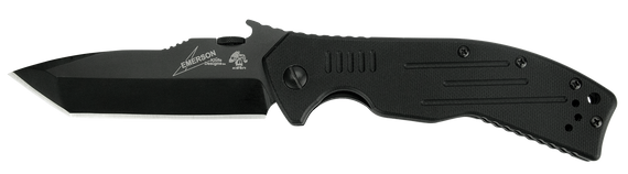 Kershaw 6044TBLK CQC 8K 3.50" Folding American Tanto Plain Black Oxide 8Cr14MoV SS Blade Black G10 Handle Includes Pocket Clip 94772