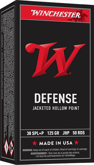 Winchester Ammo USA38JHP USA  38Special+P 125gr Jacketed Hollow Point 50 Per Box/10 Case 65948