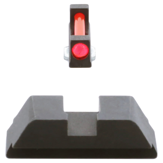AmeriGlo GFT113 Range Series Sight Set for Glock  Red Fiber Optic Front Sight-Black Rear Sight 129600