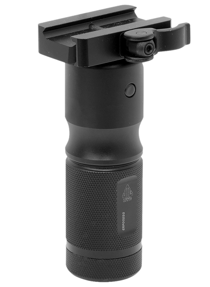 Leapers MNTGRP002SQ QD Foldable Foregrip  Matte Black Aluminum 178012