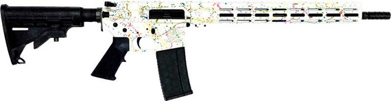 GLFA AR15 SPLATTER 223 WYLDE16" NIT BBL WHITE GL15223SWHT