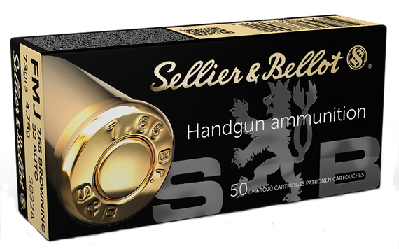 Sellier & Bellot SB32A Handgun  32ACP 73gr Full Metal Jacket 50 Per Box/40 Case 61878