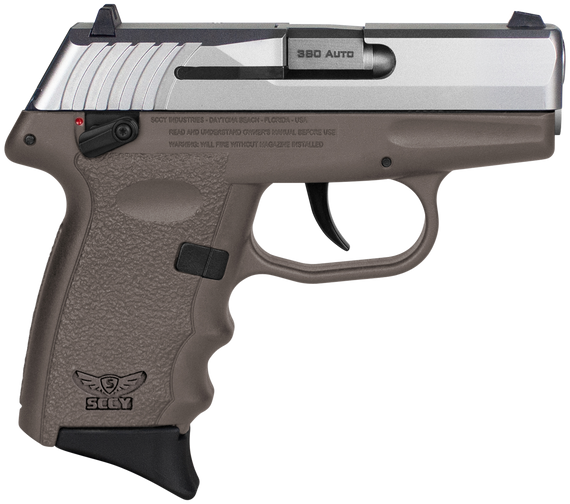 SCCY Industries CPX-4TTDE CPX-4  380 ACP 10+1 2.96" Flat Dark Earth Polymer Serrated SS Slide Finger Grooved FDE Polymer Grip 144588