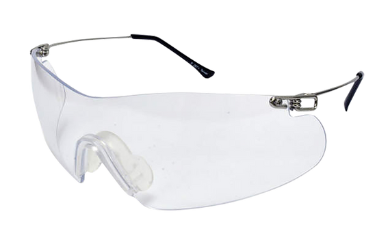 Radians CP5710CS Clay Pro Shooting Glasses Adult Clear Lens Wraparound Silver Frame 93359