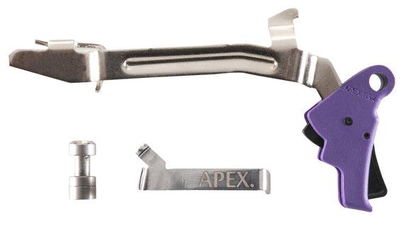 Apex Tactical 102P165 Action Enhancement  Slim Purple Drop-In Compatible w/Glock Gen3-4 17/19/22-27/31/32/33/34/35 160336
