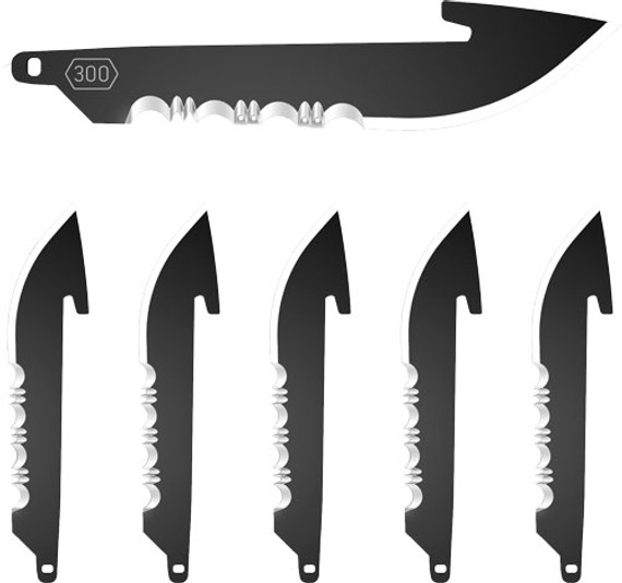 OUTDOOR EDGE 3" DROP POINT W/SERRATIONS REP BLADES 6-BLADES RRS30K6C