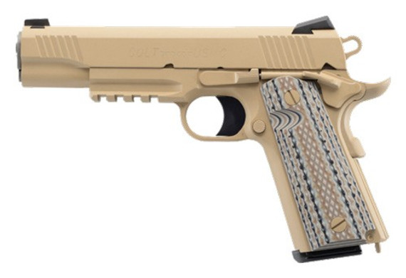 COLT M45A1 45ACP 5" FS 7-SHOT</br>W/RAIL DECOBOND BROWN G01070M45