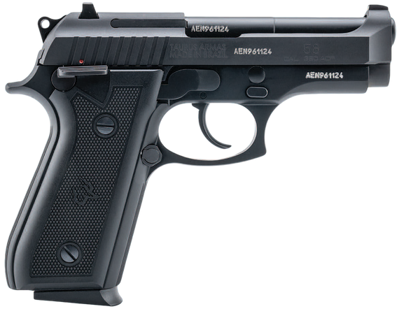 Taurus 1-58141 58  380 ACP 15+1 4" Matte Black Stainless Steel Barrel, Matte Black Serrated Alloy Steel Slide, Matte Black Aluminum Frame w/Beavertail, Black Polymer Grip 180839
