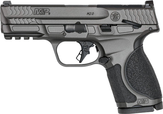 S&W M&P9 M2.0 METAL COMPACT 4"</br>9MM 15-RD SAFETY TUNGSTEN GREY G14103