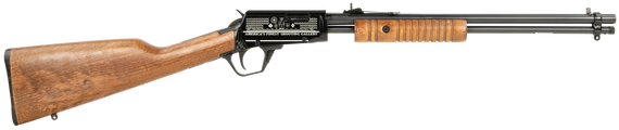 Rossi RP22181WDEN07 Gallery  Full Size 22 LR 15+1, 18" Polished Black Steel Barrel, Polished Black w/Engraving Steel Receiver, Hardwood Fixed Stock, Right Hand 150185
