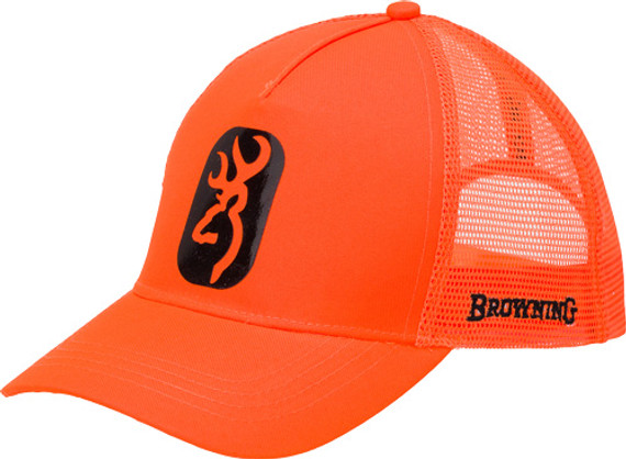 BROWNING CAP CENTERFIRE BLAZEORANGE W/BUCKMARK PATCH ADJ 308055011