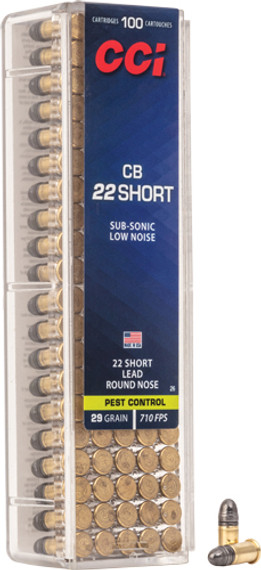 CCI CB 22 SHORT 29GR LEAD-RN710FPS 100RD 50BX/CS A0026