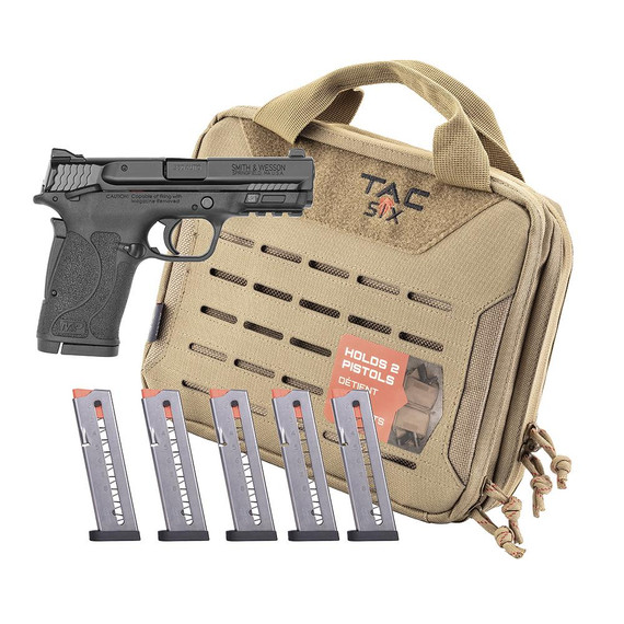 Smith & Wesson M&P380 Shield EZ M2.0 Handgun Bundle .380 Auto 8rd Magazines (5) 3.68" Barrel Black with Case SW14678
