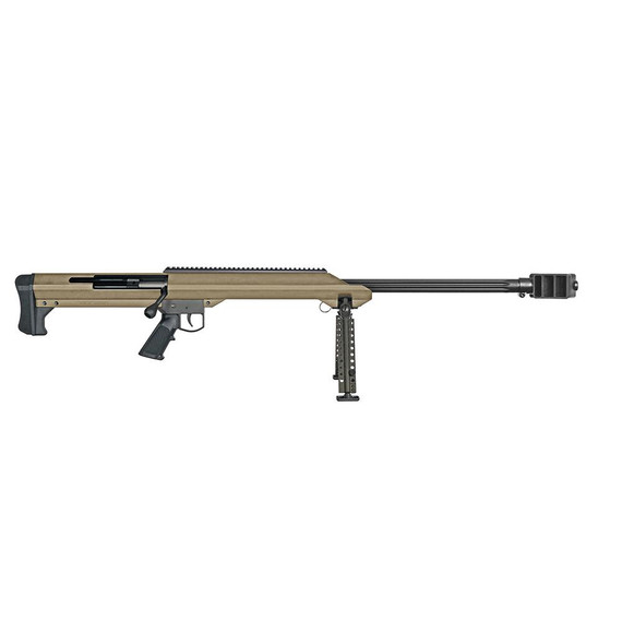 Barrett Model 99 Rifle 50 BMG Single Shot 29" Fluted Barrel FDE Finish w/Bipod and Pelican Hardcase GX14032 Barrett Model 99 Rifle 50 BMG Single Shot 29" Fluted Barrel FDE Finish w/Bipod and Pelican Hardcase GX14032