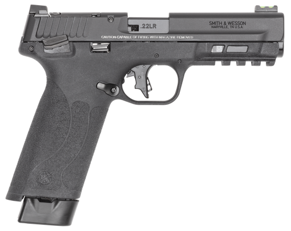 Smith & Wesson 14312 M&P 22x Full Size Frame 22 LR 20+1 4.10" Black Armornite Threaded Barrel, Black Armornite Optic Cut/Serrated Slide, Black Polymer Frame w/Picatinny Rail, Textured Grip 184045