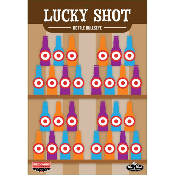 DIRTY BIRD LUCKY SHOT BOTTLES 12 X 18'' TARGET 6 PACK 430114041