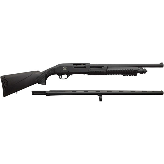 Charles Daly 301 Pump Field Shotgun Combo 12ga 3" Chamber 5rd Capacity 18.5" & 28" Barrels Synthetic Stock CH930374