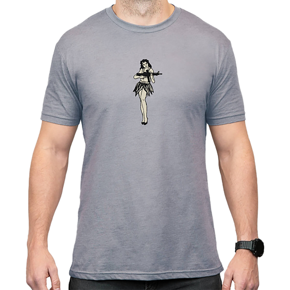 Magpul MAG1117-041-2XL Hula Girl CVC  Stone Gray Heather Cotton/Polyester Short Sleeve 2XL 184504