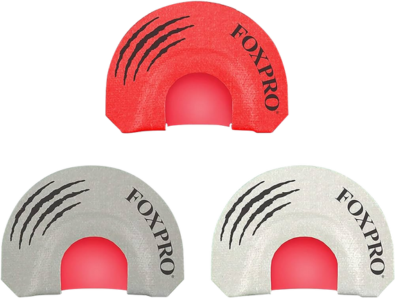 Foxpro LOADEDGUN Loaded Gun Combo Diaphragm Call Double/Triple Reed Coyote Sounds Attracts Coyotes Gray/Red/White 3 Piece 126556