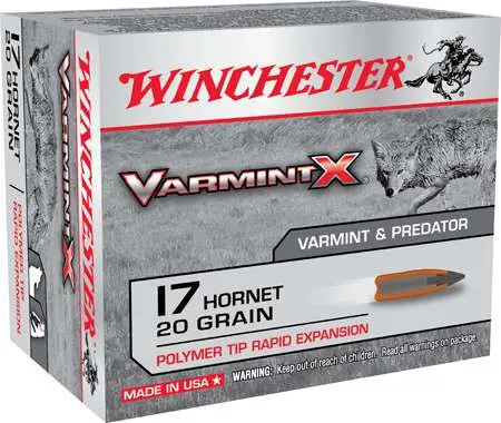 WINCHESTER 17 HORNET VARMINT X 20GR 20 RD/BX 10 BX/CS WINCX17P