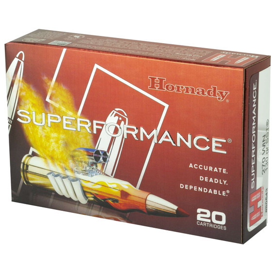 HORNADY SUPERFORMANCE 270WIN 130G SST 20RD BX 200RD CASE HORN80543