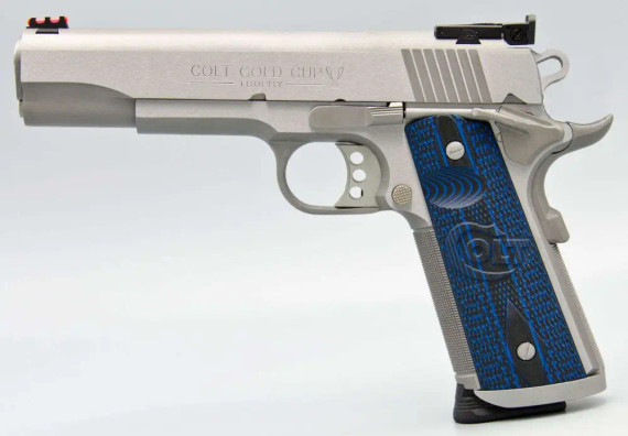 COLT 1911 GOLD CUP TROPHY 38 SUPER STS BLUE GRIPS 5" 9+1 COLTO5073XE