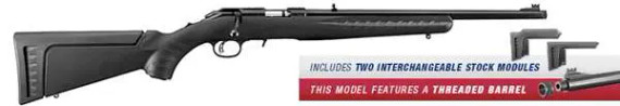 RUGER AMERICAN RIMFIRE STND 17 HMR RFL 18" BLK SYN RUGE08312
