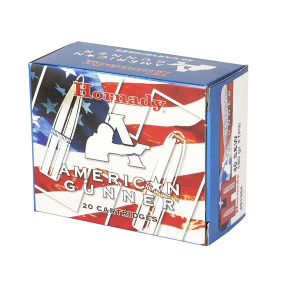 HORNADY AMERICAN GUNNER 40SW 180G XTP 20RD BX 200RD CASE HORN91364