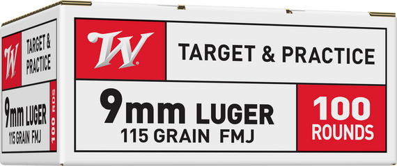 WINCHESTER USA 9MM 115GR FMJ 100RD BX 1000RD CASE WINCUSA9MMVP