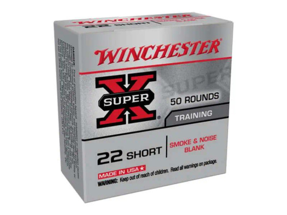 22SHORT BLK PWDR BLANKS 50RDS WINCX22SBW