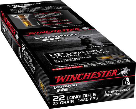 WINCHESTER VRMNT HE 22LR 37GR FRAG HP 50RD/BX WINCS22LRFSP