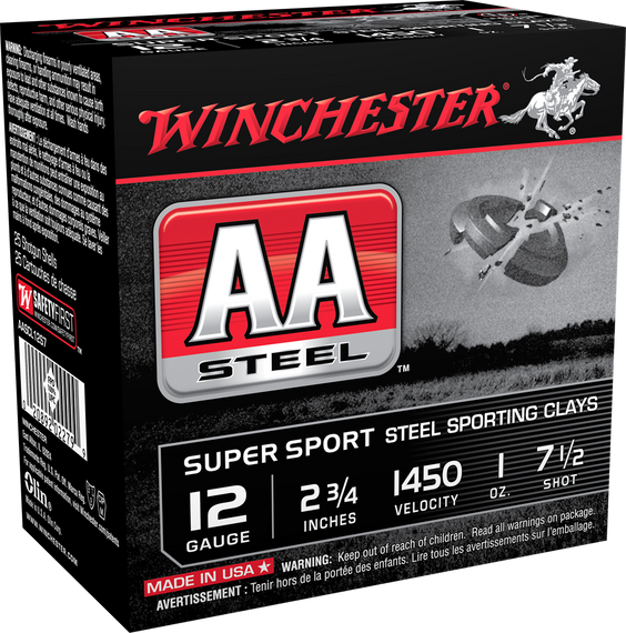 WINCHESTER AA SUPER SPORT 12GA 2 3/4" 1OZ #7.5 25RD BX 250RD CASE WINCAASCL12S7