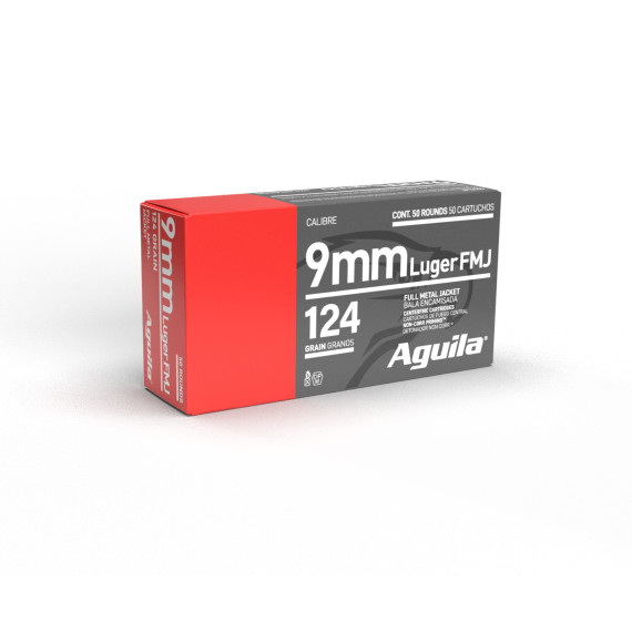 AGUILA 9MM FMJ 124GR 50RD BOX 20 BXS PER CS AGUI1E092110