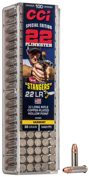 CCI 22 LR "STANGERS" 32GR CPHP 100CT 100 RD/BX 50 BX/CS CCI50100CC