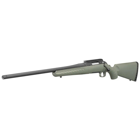 dRUGER AMERICAN PREDATOR LH 308WIN 22" MT BLK THRDED BBL, MOSS GRN STOCK, 4RD DETACH RUGE26918